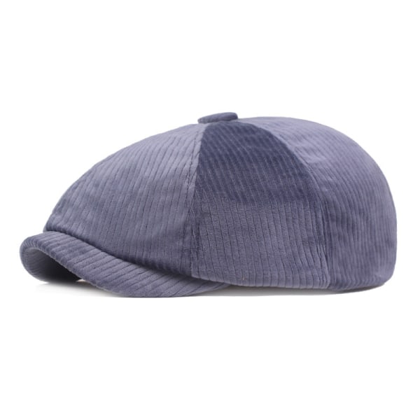 Beret Hat Beret Åttekantet lue for kvinner Kunstnerisk ungdomslue Koreansk Casual Advance Hats Herrelue Blue M（56-58cm）