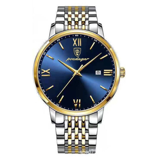 Herreure Luksus Fashion Watch Gave 826 gold and blue