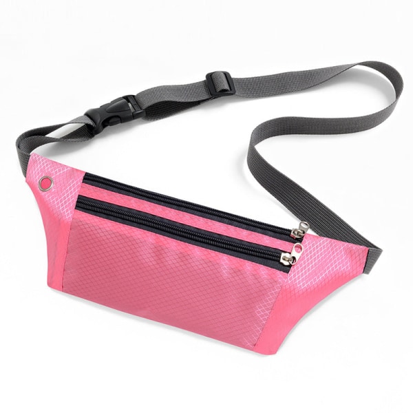 Fanny Pack Running Belt Waist Bag Organizer Kevyt ja tiukka suuri kapasiteetti Black