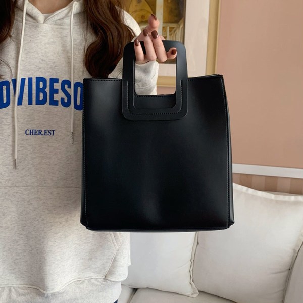 Män kvinnor Fanny Pack Midjeväska Höst och vinter Mode Retro Tote Mångsidig Messenger med stor kapacitet Black