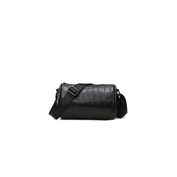 Dam Handväska Första lager Kohud Mode Krokodilmönster En axel Crossbody Casual Black small Size