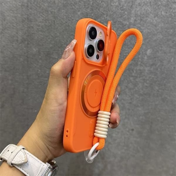 Skal för iPhone 17 Pro + snodd magnetisk linshållare