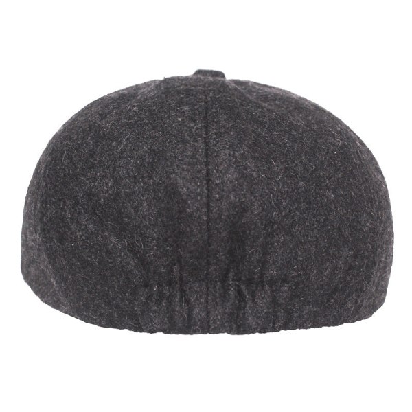 Baskerhatt Ullbasker Konstnärlig ungdom Peaked Cap Retro Casual Advance Hattar Gammal hatt herrmössa Dark gray M（56-58cm）