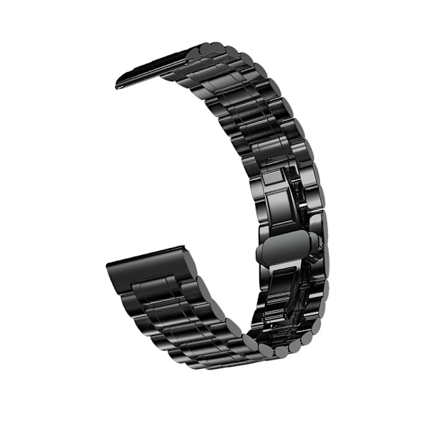 Urrem til Apple Watch iWatch til 38-40-41 mm fem-stål rem - sort