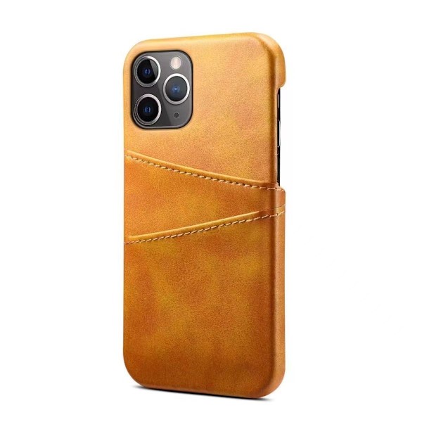 Fodral för iPhone 14 6.1 Khaki kalvläder med kortplats