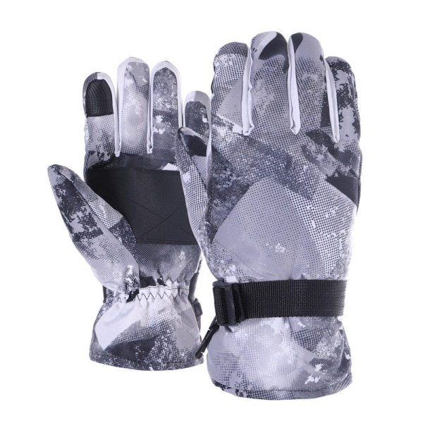 Kvinnor Män Cykelhandskar Thermal utomhus Halkfri vattentät pekskärm Black Average Size