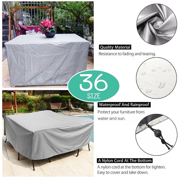 Garden Furniture Dust Cover Waterproof Outdoor Rain Snow Chair Covers for Sofa Table Chair 120x60x90cm