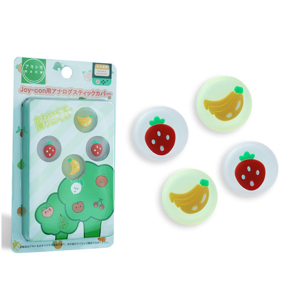 For Nintendo Switch Multi-Flavor Fruit Rocker JoyCon Button Cap NS Protective Cap Lite Banana with strawberry