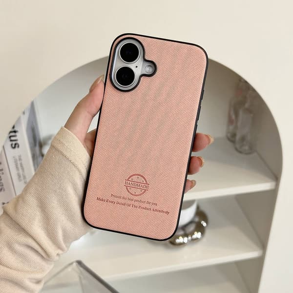 Etui til iPhone 13 Pro rosa skinnvennlig