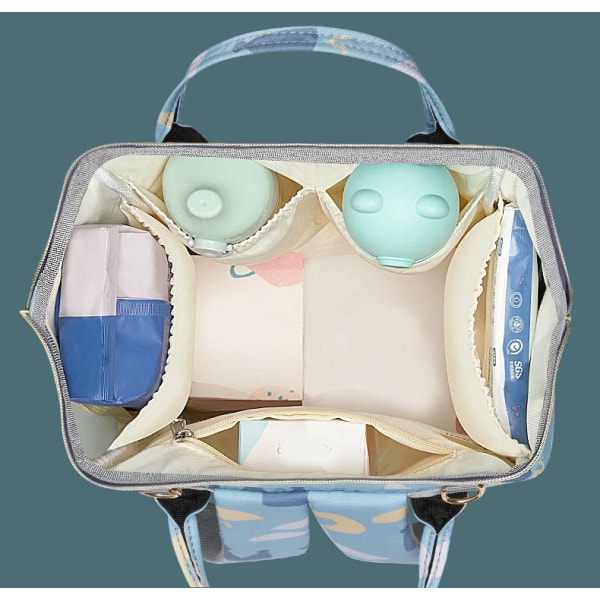 Mommy Bag -reppu, suuri kapasiteetti äitien ja vauvojen laukku vedenpitävä vaippalaukku fruit printed