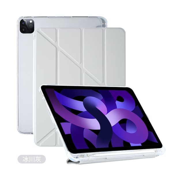 Stilfuldt etui til iPad mini 6 8,3 tommer grå deformeret silikonebund smart