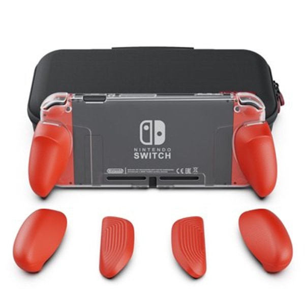 For Grip Case Crystal for Switch Crystal NS Grip Protective Case Game Accessories Orange with bag