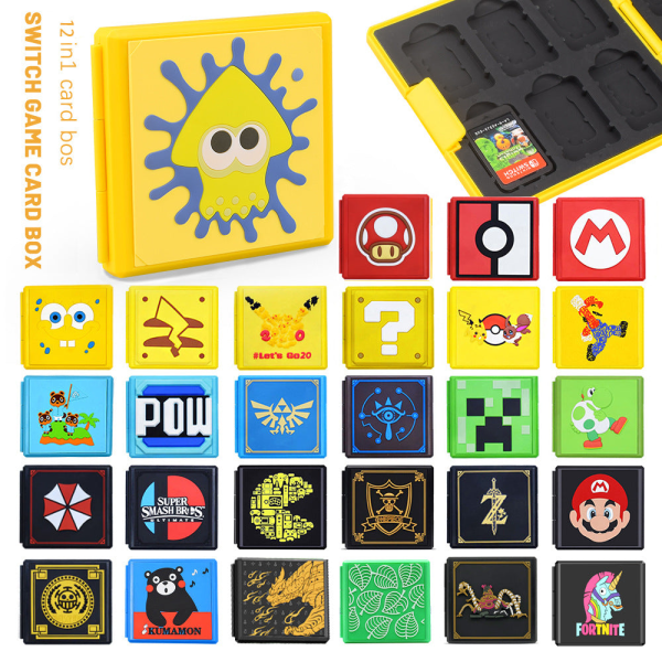 För Nintendo Switch Game Card Box NS OLED Storage Box Minneskort Box Förvaring Tillbehör Box SpongeBob SquarePants