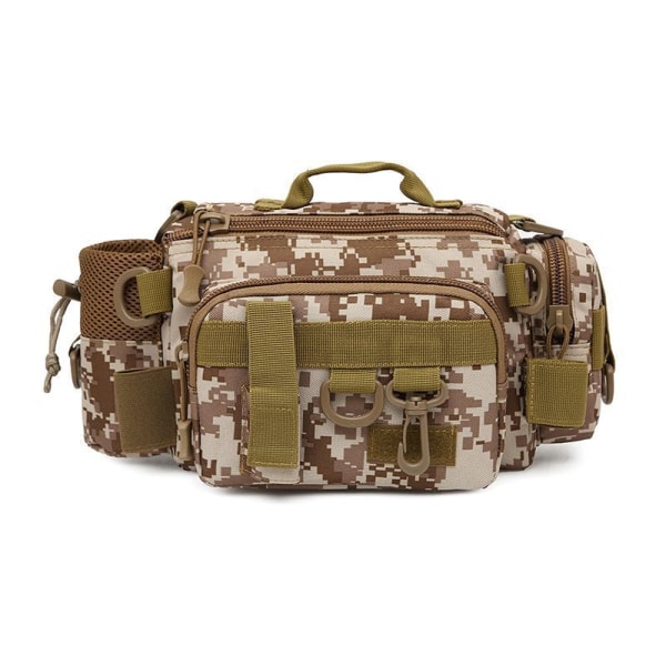 Menn kvinner Fanny Pack midjeveske Single-Soulder Crossbody Pole Vanntett Fiske Fiskestang Dark Night Camouflage