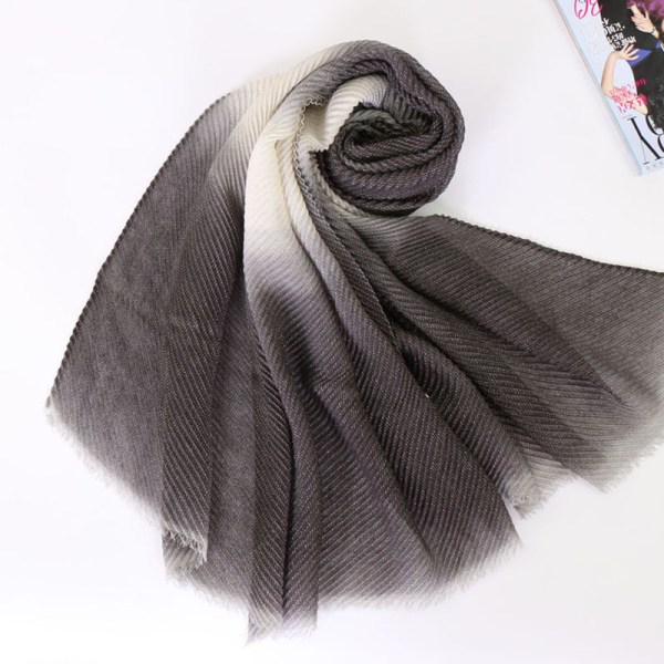 Dametørklæde sjal 2022 efterår og vinter farvematchende varm solbeskyttelse Casual 6# Hulan Rice 170cm