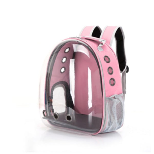 Ryggsäck Bekväm för att gå ut Transparent Space Capsule Super Andningsbart husdjur Pink