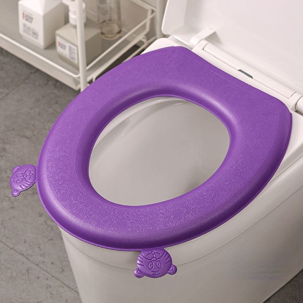3st Toalettmatta Hushålls Toalettsits Four Seasons Happy Day Toalettbricka Icke-silikon Purple