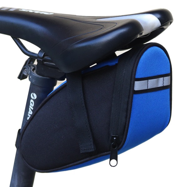 Polkupyörän maastopyörälaukku Road Seat Pole Pyöräily vedenpitävä häntälaukku Blue 18*9*9
