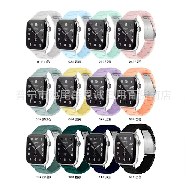 Klockarmband för Apple Watch iWatch 38mm/40mm/41mm42MM Svart