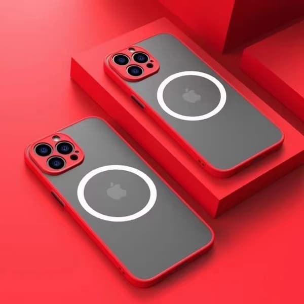 Etui til iPhone 17 Rød Magnetisk Støtsikker Matt