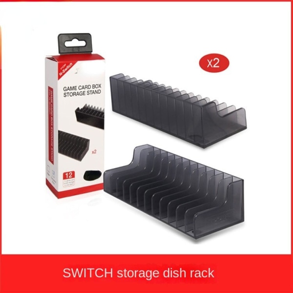 För Switch Platt Rack Switch Game Card Box Förvaringsställ CD Hållare Ljus Platt Rack