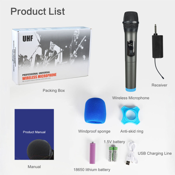 Wholesale Professional U Band Universal Wireless Microphone Home KTV Stage Wedding Host One to One Microphone Default Title