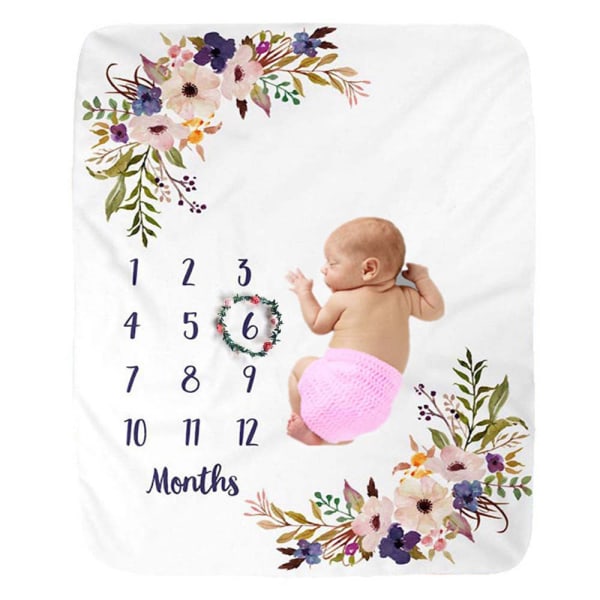 Baby Milestone -peitto Creative Baby Month -peitto valokuva-taustapeitto Ilmainen rekvisiitta Baby tuotteet Pink 130*100cm