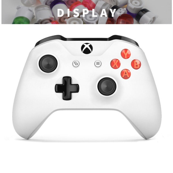 För Xbox One Handtag Crystal Button Xbox One Slim Handle ABXY Button Bullet Button Ersättning Orange