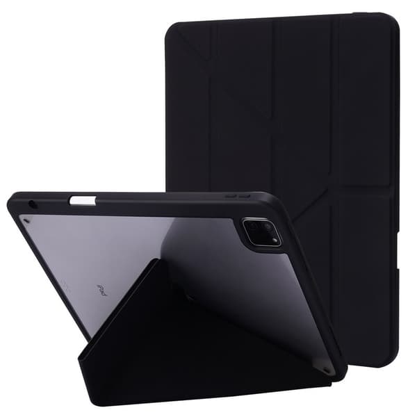 Stilfuldt etui til iPad 10 10.9\" 2022 Sort Transparent Foldbart