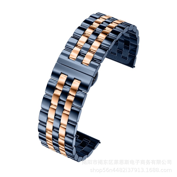 Urrem til Apple Watch iWatch til 42-44-45-49mm HW-blå og rosaguld MD smart fem perler