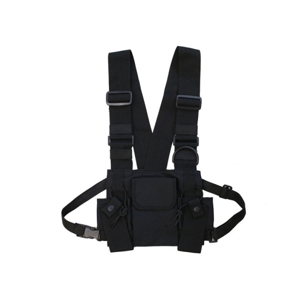 Tactical Vest Modemærke Arbejdstøj Vest Style Rygsæk Tactical Chest Bag Light gray