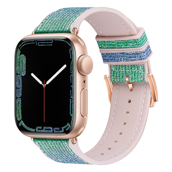 Klockarmband för Apple Watch iWatch 42/44/45mm Blågrön