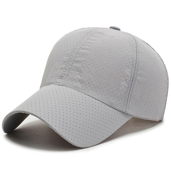 Cap sommar snabbtorkande solskydd som andas Gray Adjustable