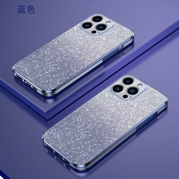 Etui til iPhone 17 Pro Blå gradient lynbelagt fallbestandig