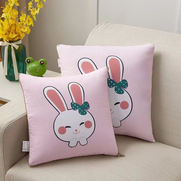 Monitoiminen tyynypeitto Kaksikäyttöinen heittotyyny auton selkätyynypeitto käytännöllinen lahja Cute rabbit 50*50cm