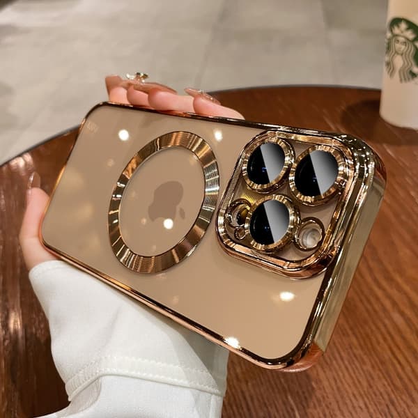 Desert Gold-deksel for iPhone 17 Pro, magnetisk og fallsikkert