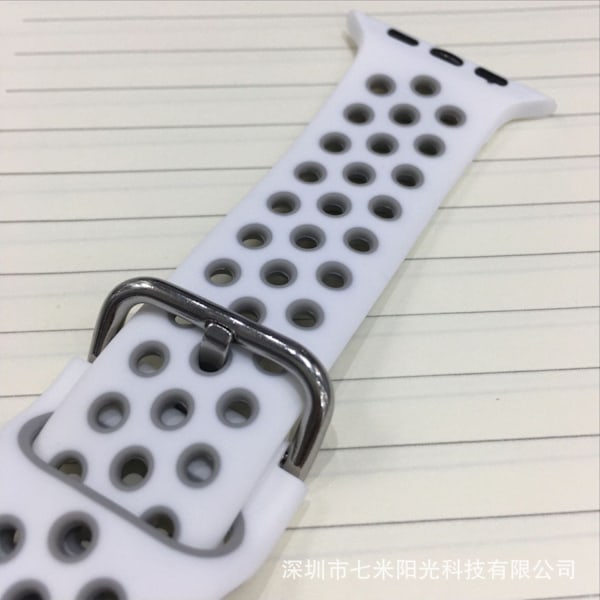 Klokkereim for Apple Watch iWatch 38/40/41mm Hvit Grå