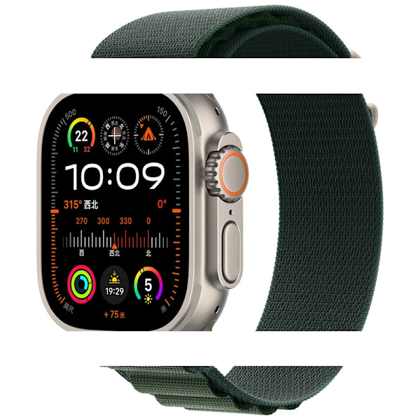 Klockarmband för Apple Watch iWatch 38/40/41/42mm Mörkgrönt titanspänne