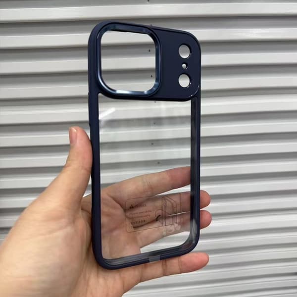 Deksel til iPhone 17 Pro Titanium Blue Gold Shield Støtsikker Transparent