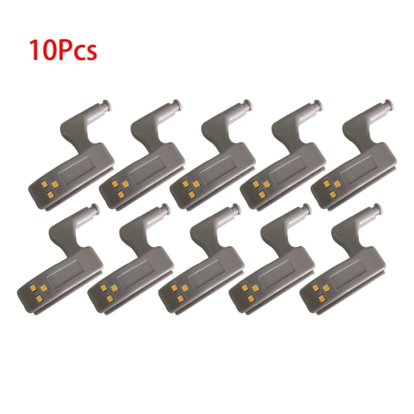 1/3/6/10 stk Universal indre hengsel Lampe Skap LED Underskap Lys Skap Garderobe Sensor Lys Hjem Kjøkken Nattlys 10pcs White