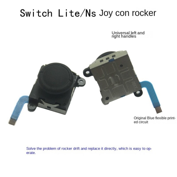 Til Switch Håndtag Rocker Nintendo 3D Control Spindle Lite NS Drift JoyCon Fjernsensor Black