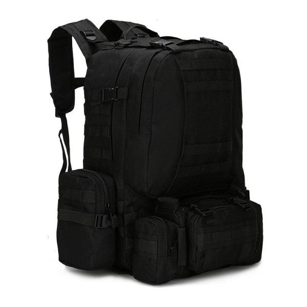 Combat Bag Vuorikiipeily Suuri yhdistelmäreppu Miesten retkeilyreppu Black 45L