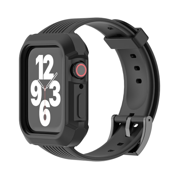 Urrem til Apple Watch iWatch 42/44mm sort + sort spænde