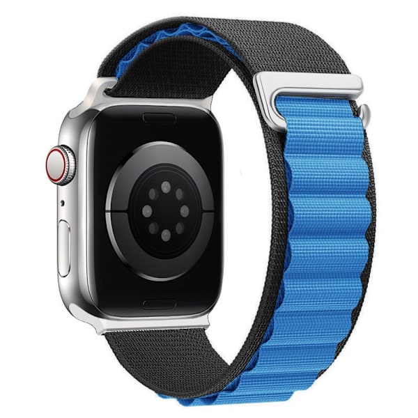 Urrem til Apple Watch iWatch 38/40/41 plastikforbindelse sort med lyseblå