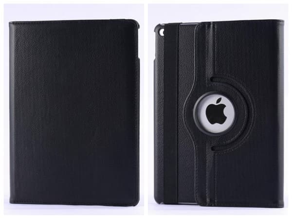 Etui til iPad AIR/ 5 sort roterende læder lychee mønster stand batch