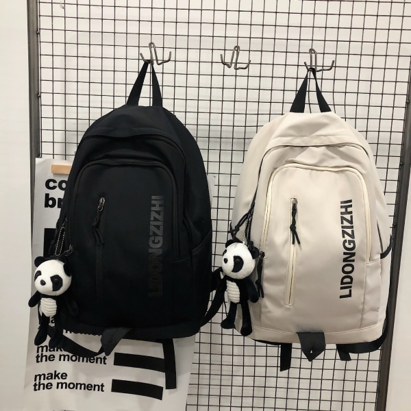 Miesten reppu olkalaukku Japanese Element Ins Student Schoolbag Retro Black 44*16*32cm