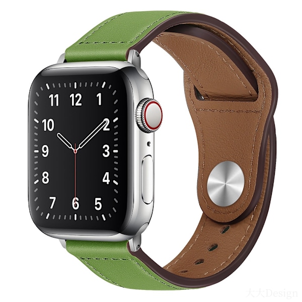 Kellon ranneke Apple Watch iWatch 38/40/41/10 sukupolvelle 42MM vihreä