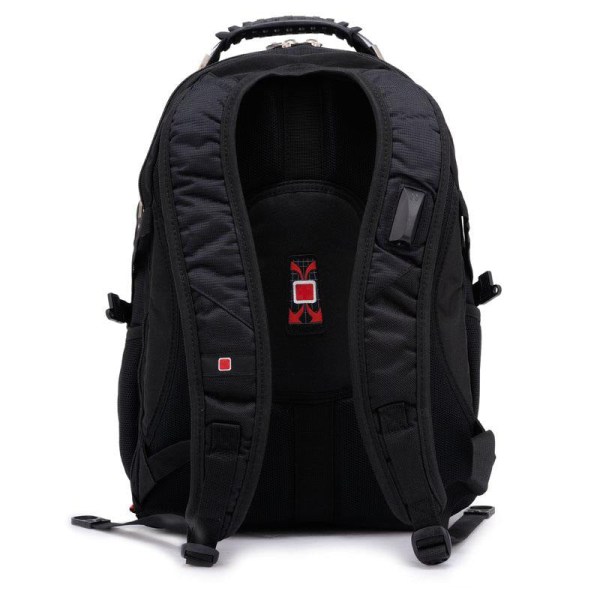 Laptopveske Oxford Cloth Backpack Student Skolesekk Ryggsekk Black 17 inches
