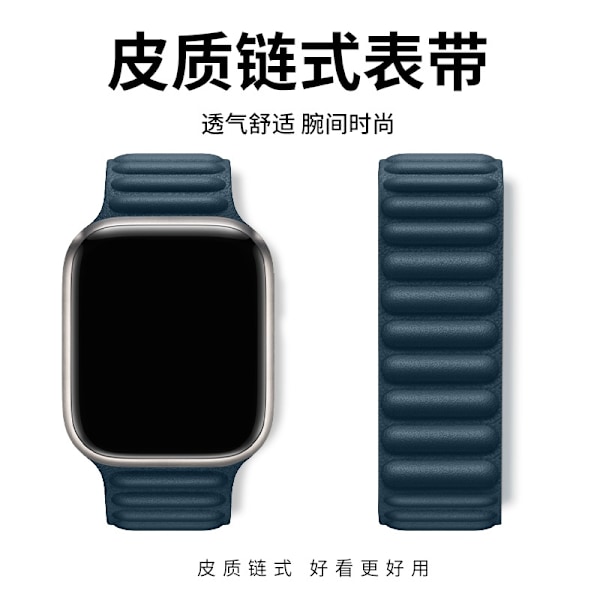 Klockarmband för Apple Watch iWatch 38/40/41/42mm mörkblå