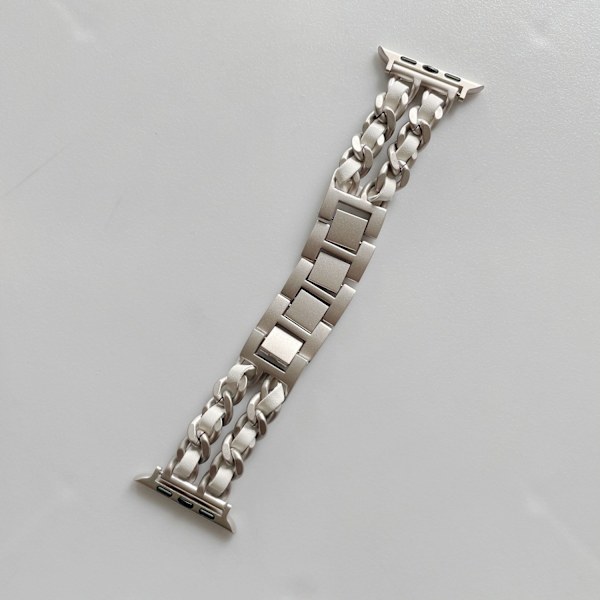 Kellon ranneke Apple Watch iWatch 38/40/41/ 10. sukupolvi 42mm tähtivalkoinen